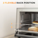 HOMCOM Mini Oven 9L Countertop Electric Grill W/ Temp Timer Control 750W Cream