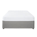 Serene Plain Dye Fitted Bed Sheet in White