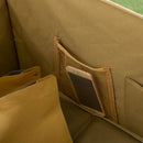 Outsunny Foldable Garden Cart, Outdoor Utility Wagon With Carry Bag, Khaki