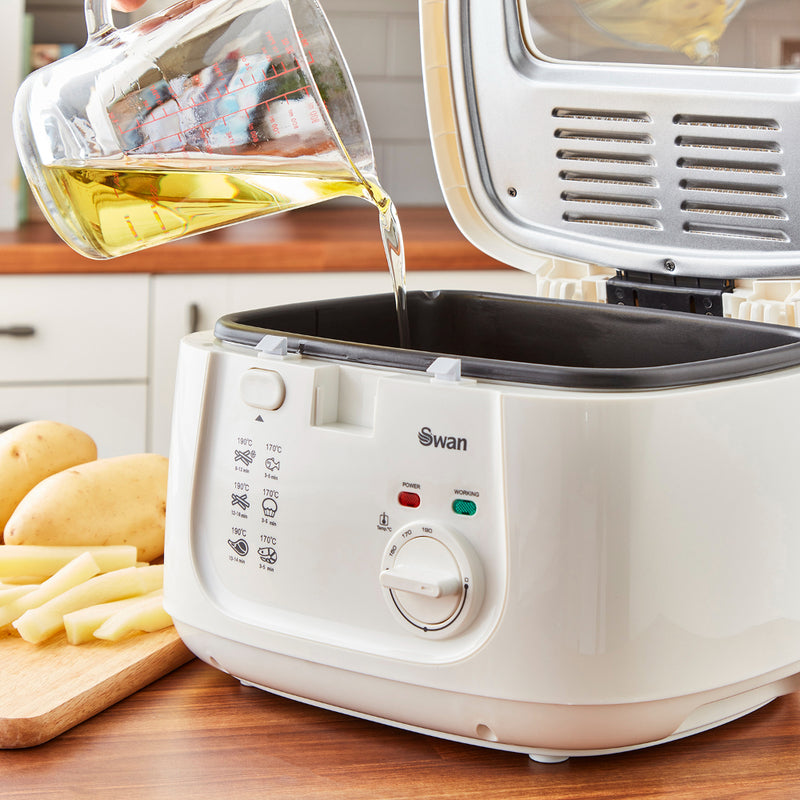 Swan Fryer Square 2.5L  - White
