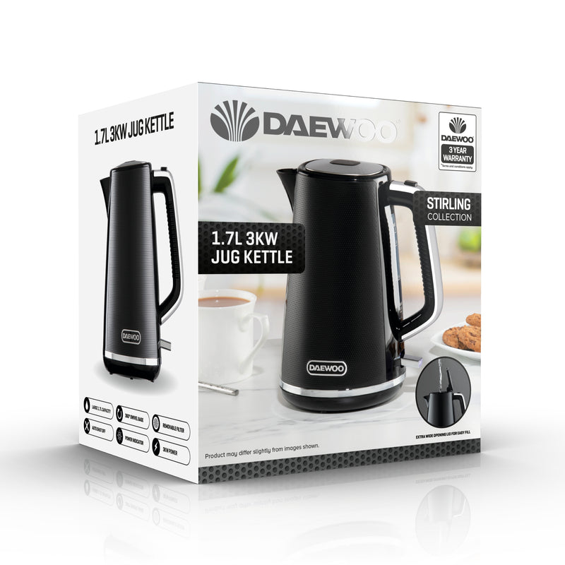 Daewoo Sterling 1.7l Jug Kettle - Black