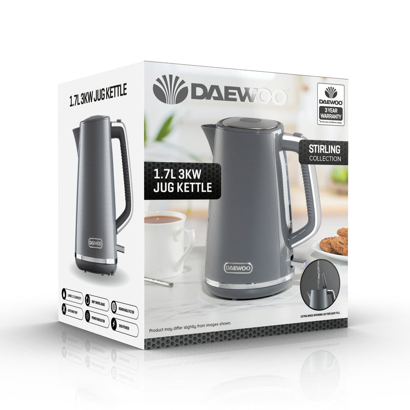 Daewoo Sterling 1.7l Jug Kettle - Grey