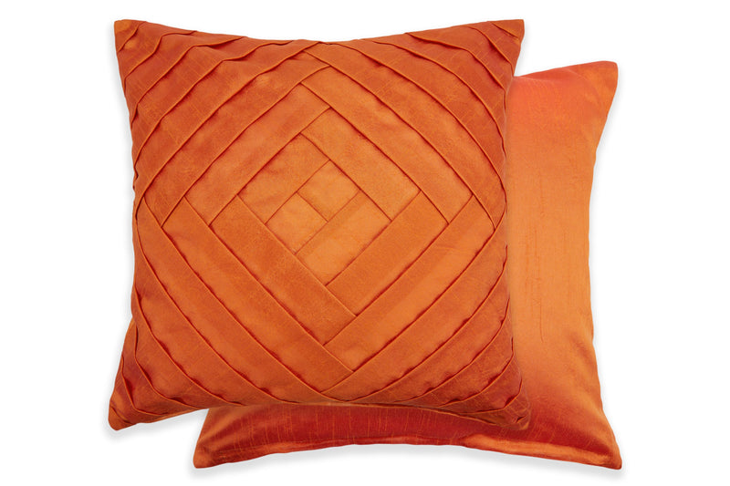 Serenity - Pleated Cushion Cover in Burnt Orange