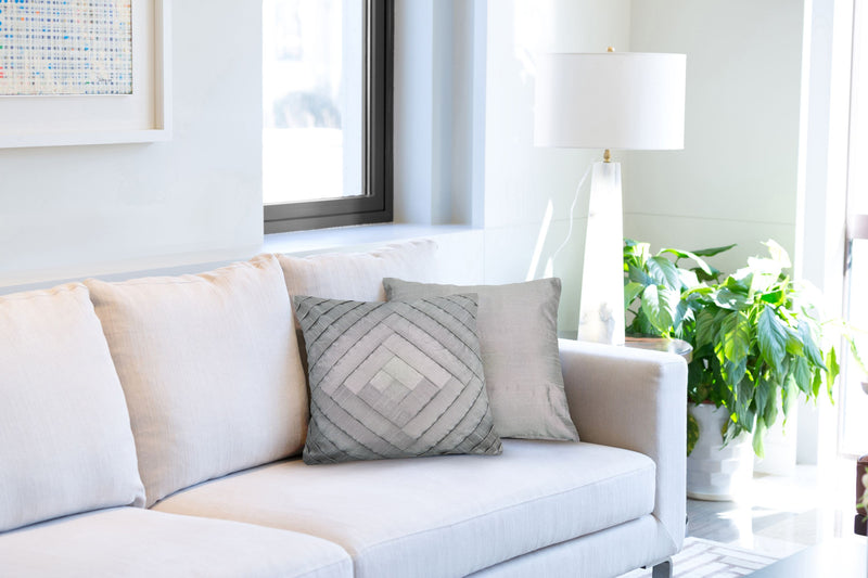 Serenity - Pleated Cushion Cover in Grey
