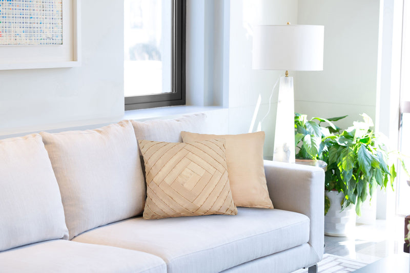 Serenity - Pleated Cushion Cover in Taupe