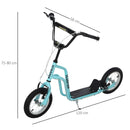HOMCOM Teen Kids Blue Stunt Scooter