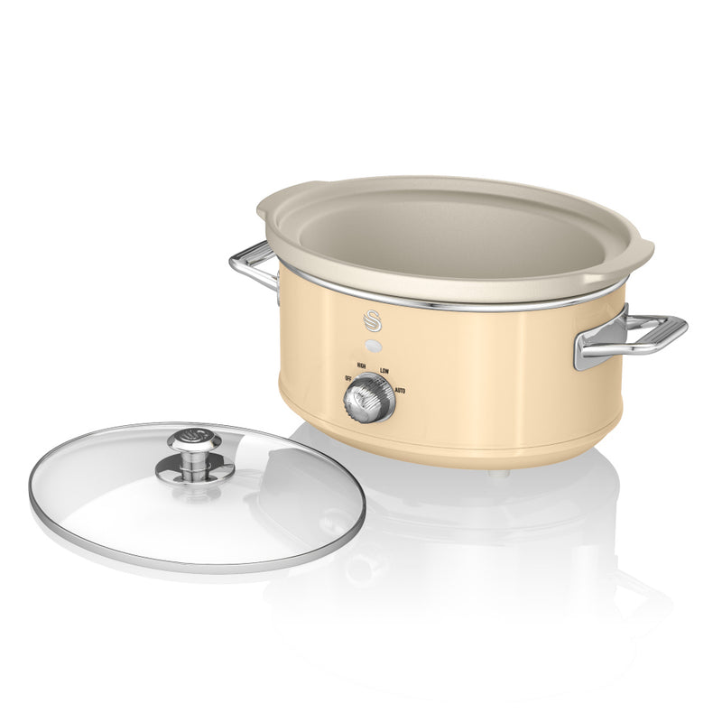 Swan Slow Cooker Retro Cream 3.5L  - Cream