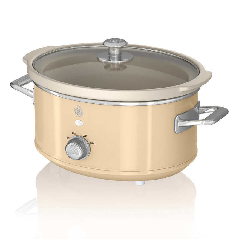 Swan Slow Cooker Retro Cream 3.5L  - Cream