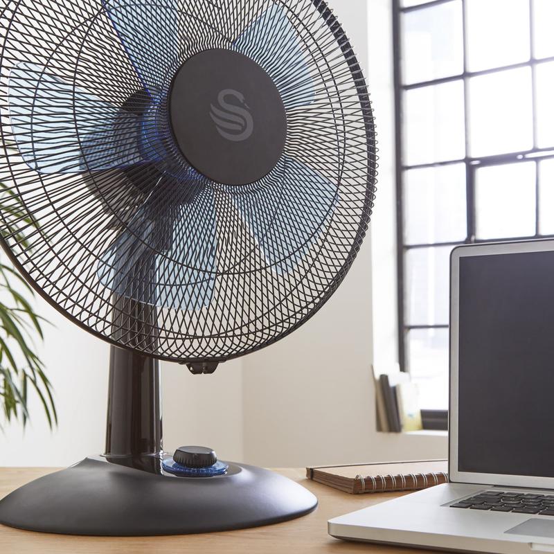 Swan Desk Fan 12"  - Black