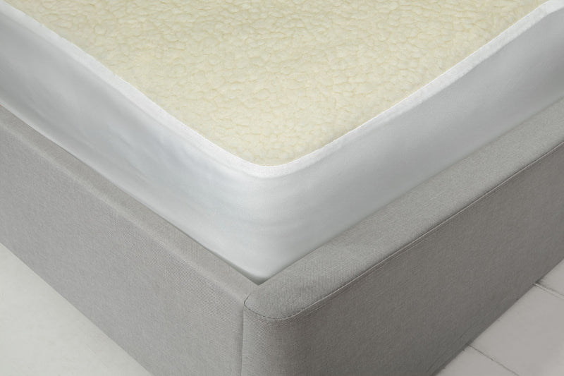 Fleecy Underblanket Mattress Topper in Cream