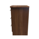 Sofia Ready Assembled 3 Drawer Bedside Cabinet in Noche Walnut