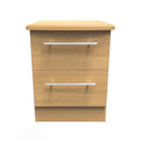 Sofia Ready Assembled 2 Drawer Bedside Cabinet in Modern Oak