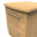 Sofia Ready Assembled 2 Drawer Bedside Cabinet in Modern Oak