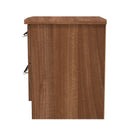 Sofia Ready Assembled 2 Drawer Bedside Cabinet in Noche Walnut