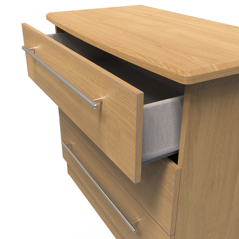 Sofia Ready Assembled 3 Drawer Chest in Modern Oak