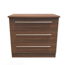 Sofia Ready Assembled 3 Drawer Chest in Noche Walnut