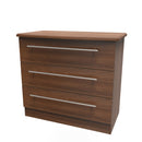 Sofia Ready Assembled 3 Drawer Chest in Noche Walnut