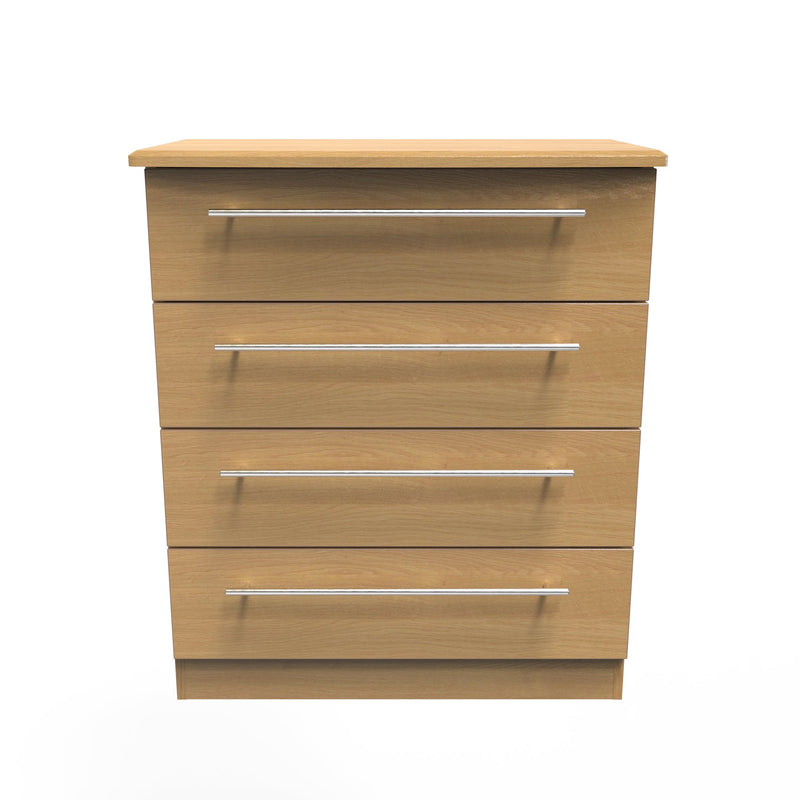 Sofia Ready Assembled 4 Drawer Chest in Modern Oak