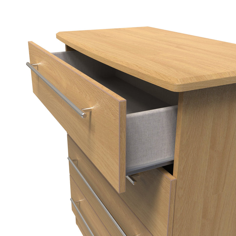 Sofia Ready Assembled 4 Drawer Chest in Modern Oak