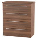 Sofia Ready Assembled 4 Drawer Chest in Noche Walnut