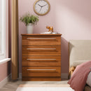 Sofia Ready Assembled 4 Drawer Chest in Noche Walnut