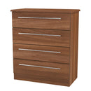 Sofia Ready Assembled 4 Drawer Chest in Noche Walnut