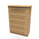 Sofia Ready Assembled 5 Drawer Chest in Modern Oak