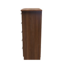 Sofia Ready Assembled 5 Drawer Chest in Noche Walnut