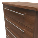 Sofia Ready Assembled 5 Drawer Chest in Noche Walnut