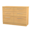 Sofia Ready Assembled 6 Drawer Wide Chest in Modern Oak