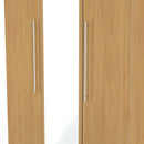 Sofia Ready Assembled Triple Mirror Wardrobe in Modern Oak
