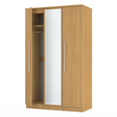 Sofia Ready Assembled Triple Mirror Wardrobe in Modern Oak
