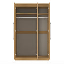 Sofia Ready Assembled Triple Mirror Wardrobe in Modern Oak