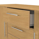 Sofia Ready Assembled 2 Door 3 Drawer Sideboard in Modern Oak