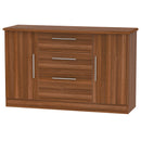 Sofia Ready Assembled 2 Door 3 Drawer Sideboard in Noche Walnut