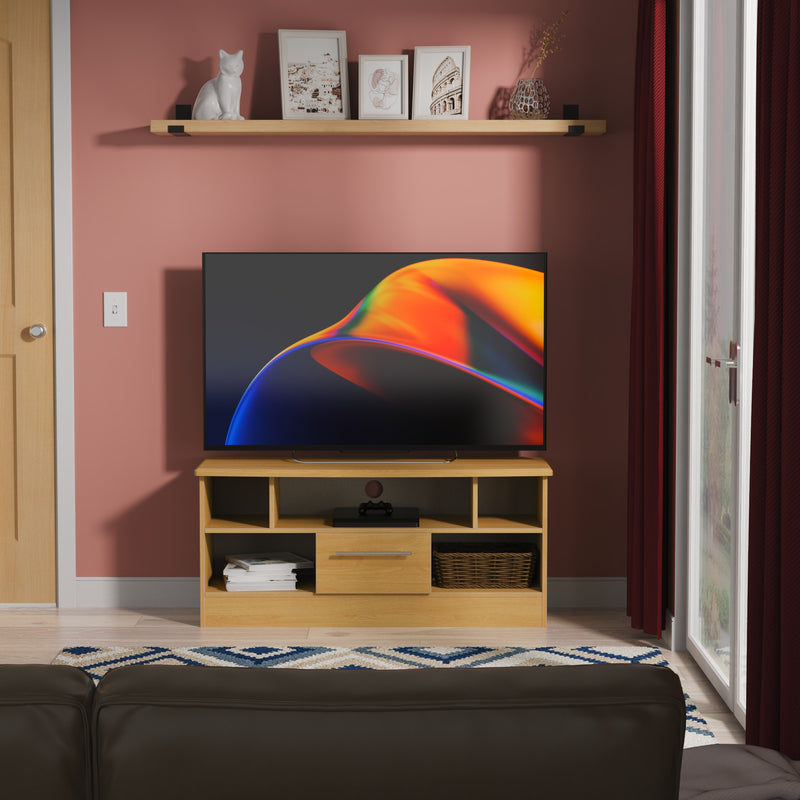 Sofia Ready Assembled 1 Drawer TV & Media Unit in Modern Oak