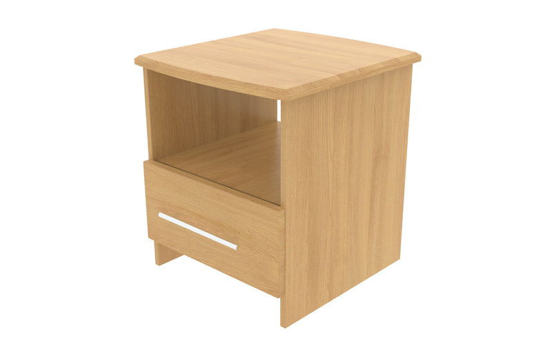 Sofia Ready Assembled Bottom Drawer Lamp Table in Modern Oak