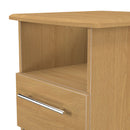 Sofia Ready Assembled Bottom Drawer Lamp Table in Modern Oak