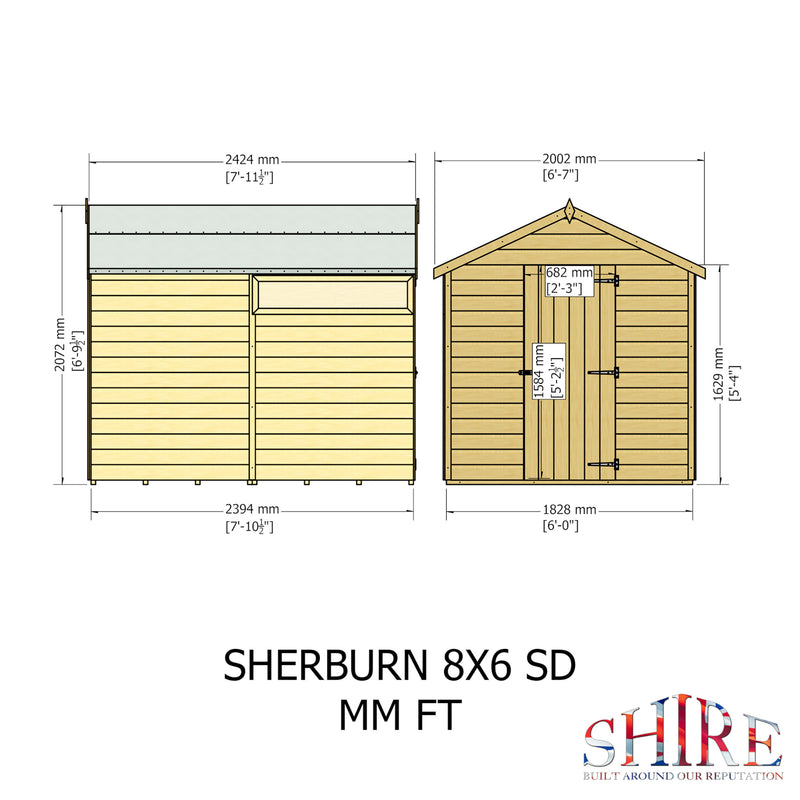 Sherburn 8 X 6 Shiplap Shed