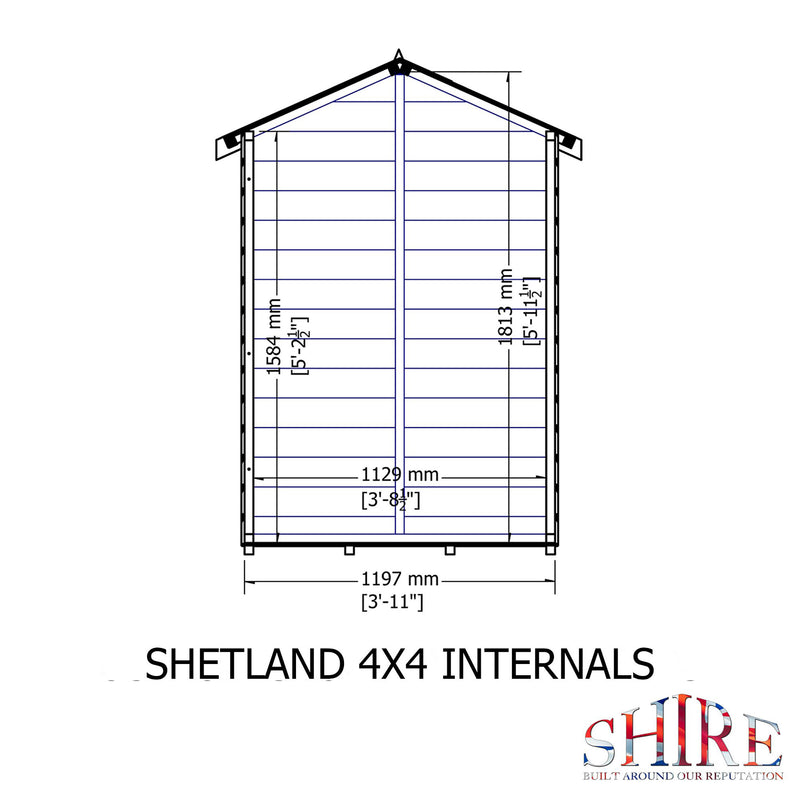 Shetland 4 X 4 Shiplap Apex
