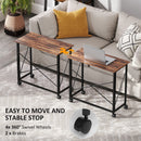 HOMCOM Folding Desk on Wheels, Writing Table for Home Office