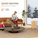 11 Fin Portable Oil Filled Radiator, Electric Heater With Safety Cut Off, White