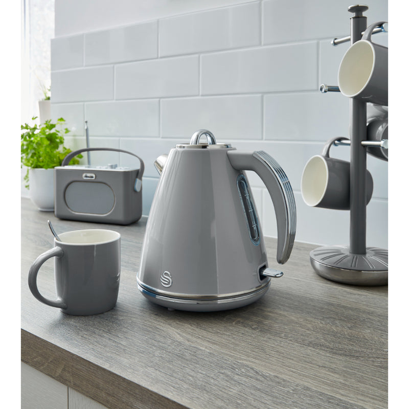 Swan Retro Jug Kettle 3KW 1.5L  - Grey