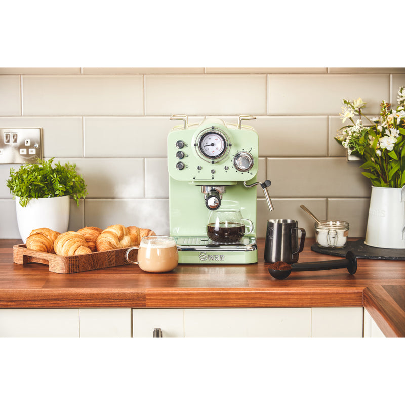 Swan Pump Espresso Coffee Machine  - Green