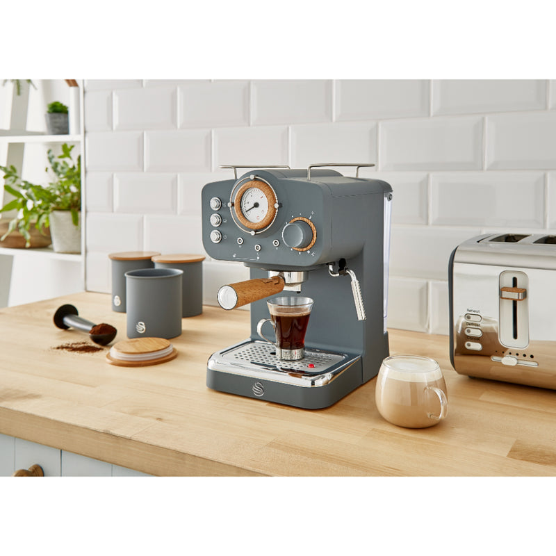 Swan Pump Espresso Coffee Machine  - Grey