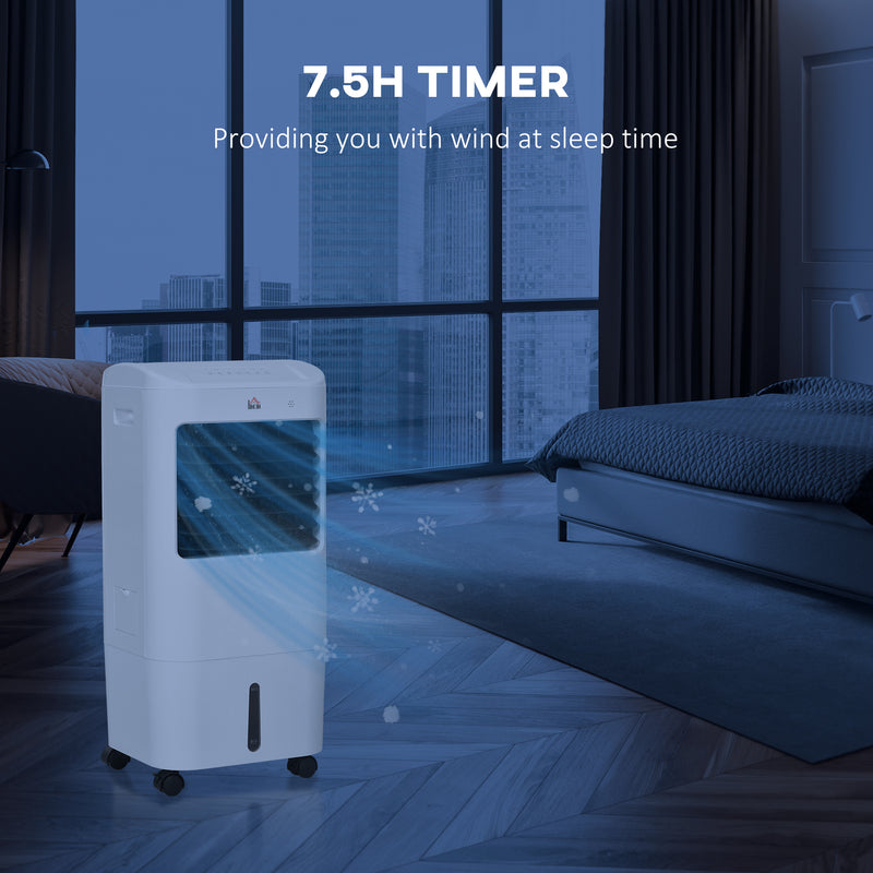 Portable Air Cooler with Humidifier, Remote, Timer, Oscillation, Ice Packs