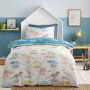 Bedlam Skeleton Dino Duvet Cover Set in Natural