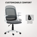 HOMCOM Ergonomic Swivel Computer Chair with Flip-up Armrests
