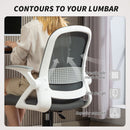 HOMCOM Ergonomic Swivel Computer Chair with Flip-up Armrests