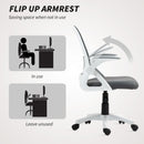 HOMCOM Ergonomic Swivel Computer Chair with Flip-up Armrests